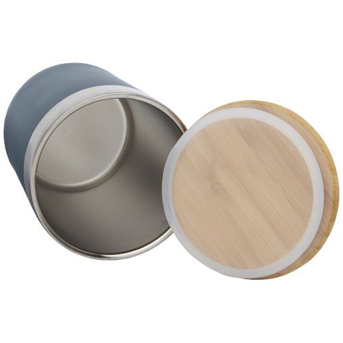 Vaso de 330 ml de acero inoxidable con aislamiento al vacío de cobre y tapa de bambú 