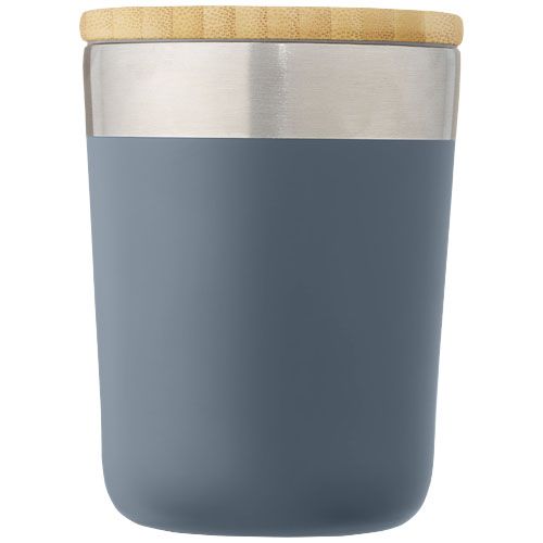 Vaso de 330 ml de acero inoxidable con aislamiento al vacío de cobre y tapa de bambú 