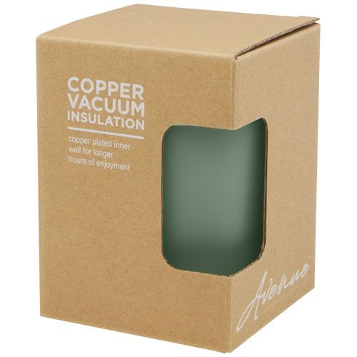 Vaso de 330 ml de acero inoxidable con aislamiento al vacío de cobre y tapa de bambú 