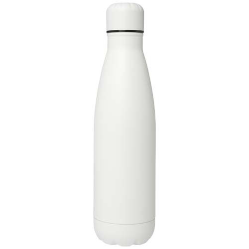 white Botella de acero inoxidable con aislamiento al vacío de 500 ml