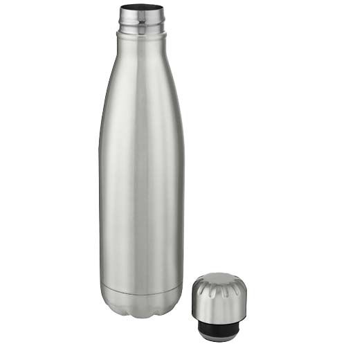 plateado Botella de acero inoxidable con aislamiento al vacío de 500 ml