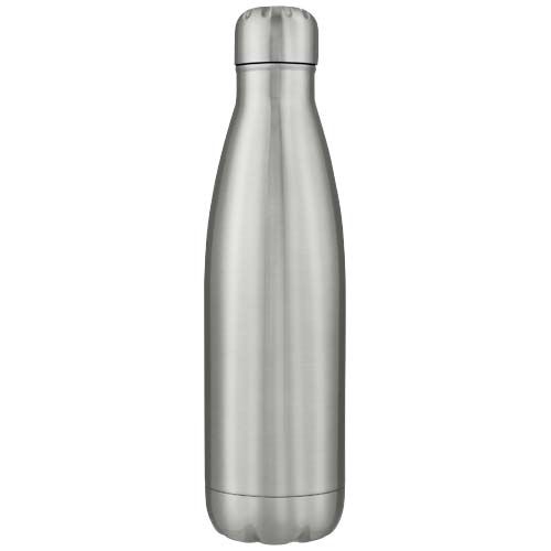 plateado Botella de acero inoxidable con aislamiento al vacío de 500 ml