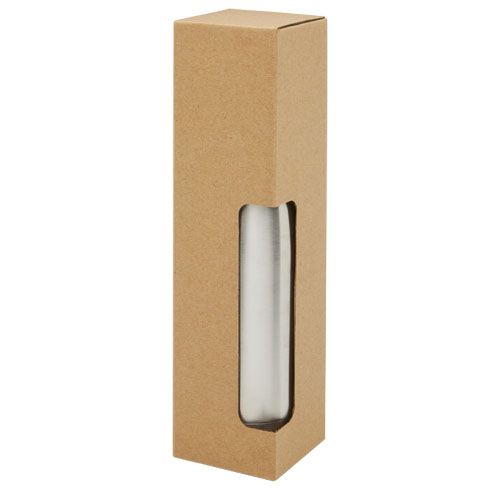 plateado Botella de acero inoxidable con aislamiento al vacío de 500 ml