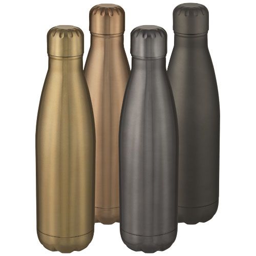 gris mate Botella de acero inoxidable con aislamiento al vacío de 500 ml