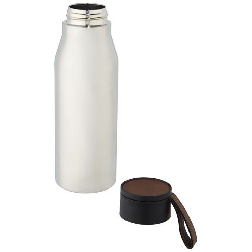 plateado Botella de acero inoxidable con aislamiento al vacío de cobre de 500 ml