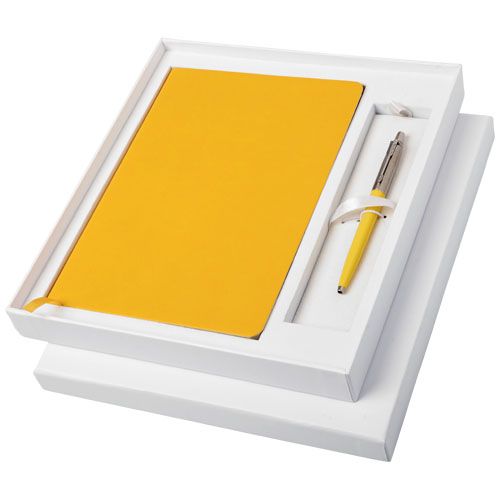 white Parker caja de regalo para libreta y bolígrafo
