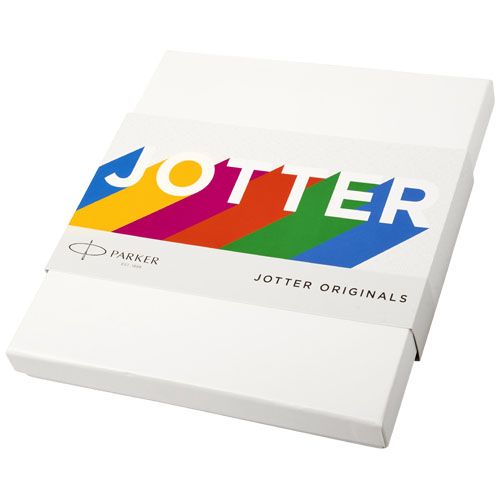white Parker caja de regalo para libreta y bolígrafo