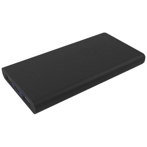 black Batería externa inalámbrica de caucho luminosa de 10 000 mAh