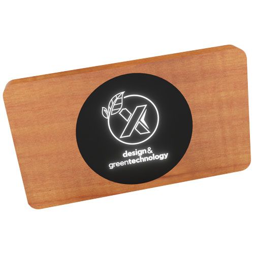 BATERÍA EXTERNA INALÁMBRICA DE MADERA DE 5000 MAH LUMINOSA