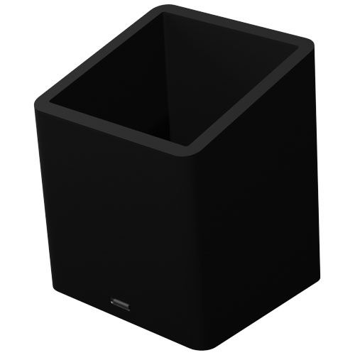 black Soporte para lápices antibacteriano con logotipo retroiluminado y doble salida USB