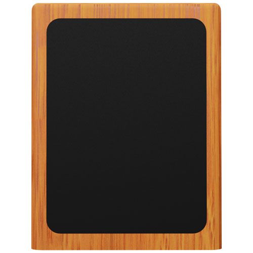 Soporte para lápices de madera con logotipo retroiluminado y doble salida USB 