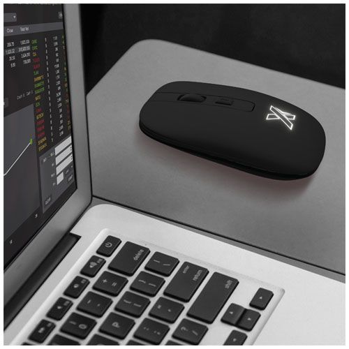 Ratón inalámbrico antibacteriano con logotipo retroiluminado 