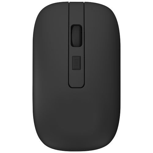 black Ratón inalámbrico antibacteriano con logotipo retroiluminado