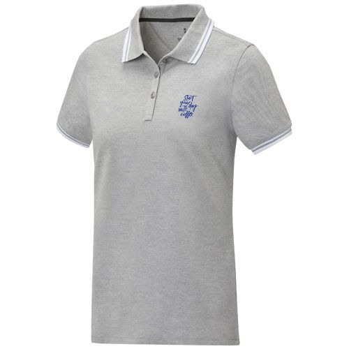 Polo de manga corta con ribete para mujer 