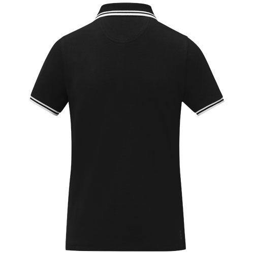 Polo de manga corta con ribete para mujer 