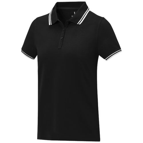 POLO DE MANGA CORTA CON RIBETE PARA MUJER 