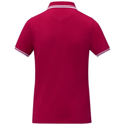 Polo de manga corta con ribete para mujer 
