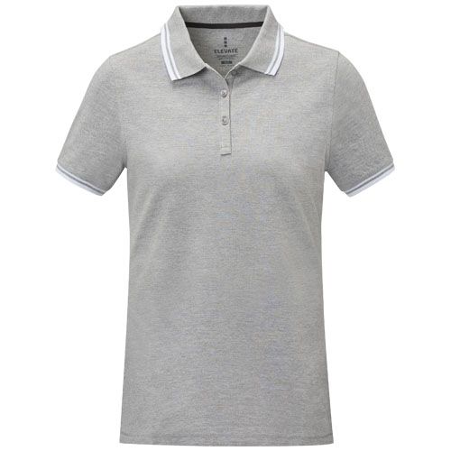 Polo de manga corta con ribete para mujer 