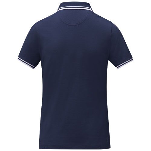 Polo de manga corta con ribete para mujer 