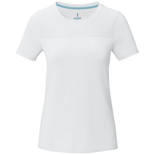 white Camiseta Cool fit de manga corta para mujer en GRS reciclado