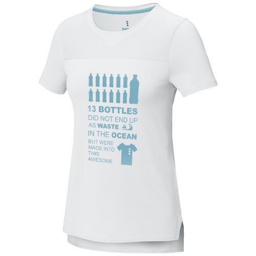 white Camiseta Cool fit de manga corta para mujer en GRS reciclado