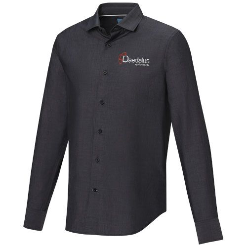 black Camisa orgánica de manga larga para hombre