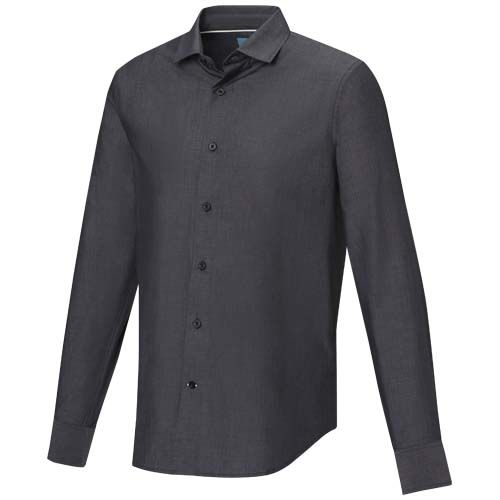 black Camisa orgánica de manga larga para hombre