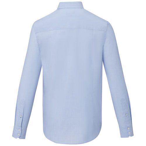 azul claro Camisa orgánica de manga larga para hombre