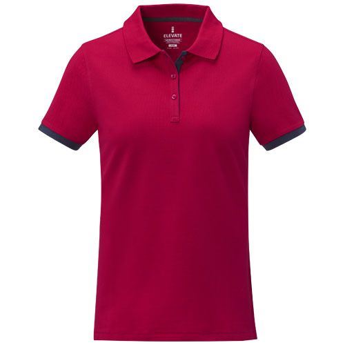 Polo de manga corta de dos tonos para mujer 