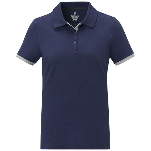 Polo de manga corta de dos tonos para mujer 