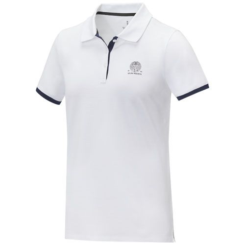 Polo de manga corta de dos tonos para mujer 