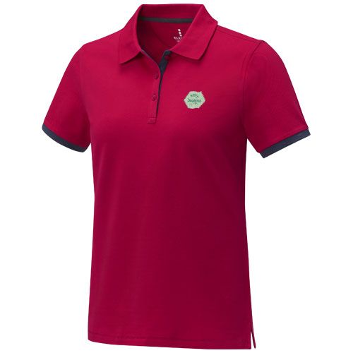 Polo de manga corta de dos tonos para mujer 