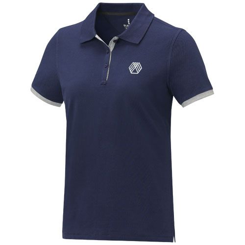 Polo de manga corta de dos tonos para mujer 