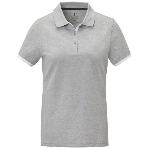 Polo de manga corta de dos tonos para mujer 