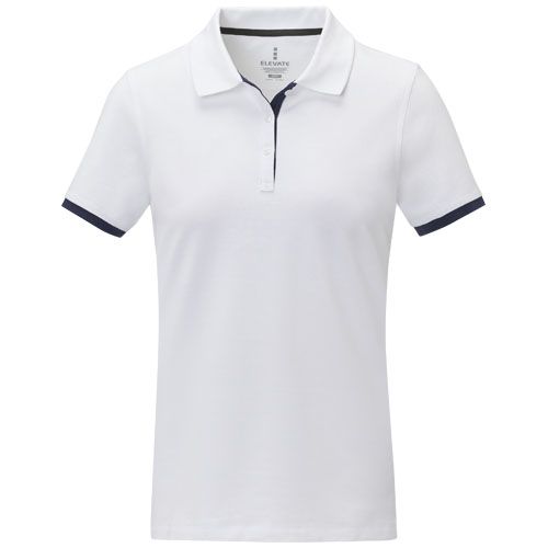 Polo de manga corta de dos tonos para mujer 