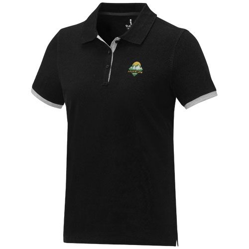 Polo de manga corta de dos tonos para mujer 