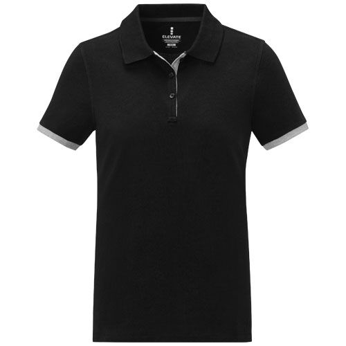 Polo de manga corta de dos tonos para mujer 