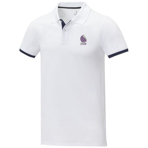 Polo de manga corta de dos tonos para hombre 