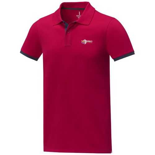 Polo de manga corta de dos tonos para hombre 