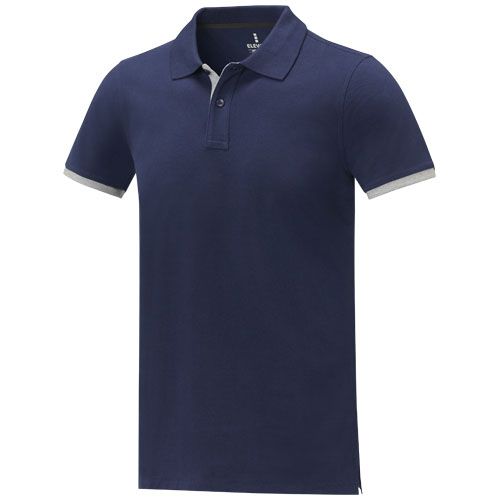 Polo de manga corta de dos tonos para hombre 