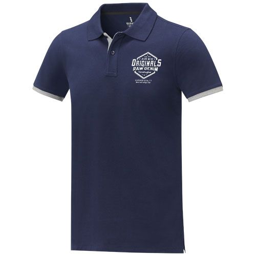 Polo de manga corta de dos tonos para hombre 