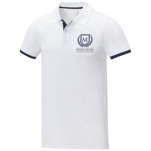 Polo de manga corta de dos tonos para hombre 