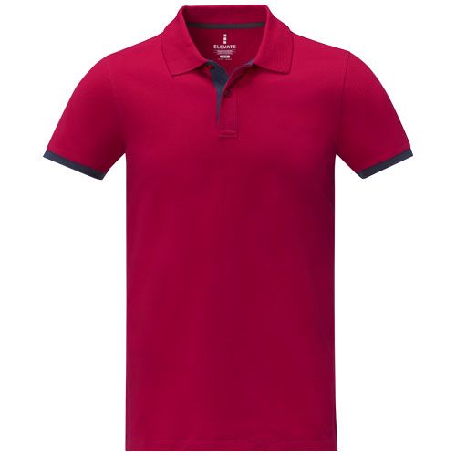 Polo de manga corta de dos tonos para hombre 