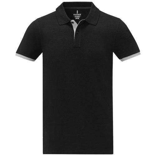 Polo de manga corta de dos tonos para hombre 