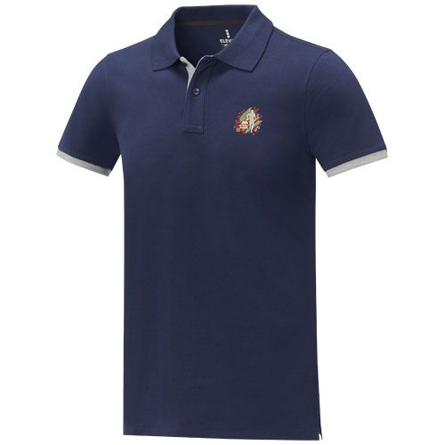 Polo de manga corta de dos tonos para hombre 