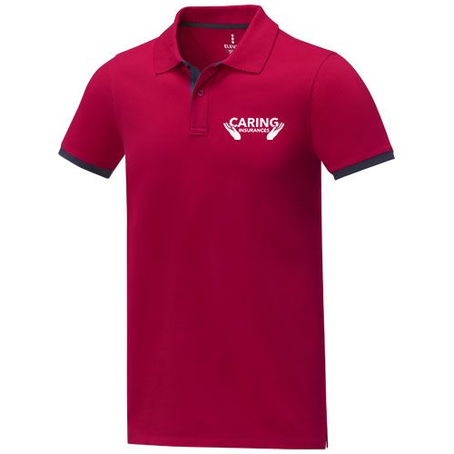 Polo de manga corta de dos tonos para hombre 