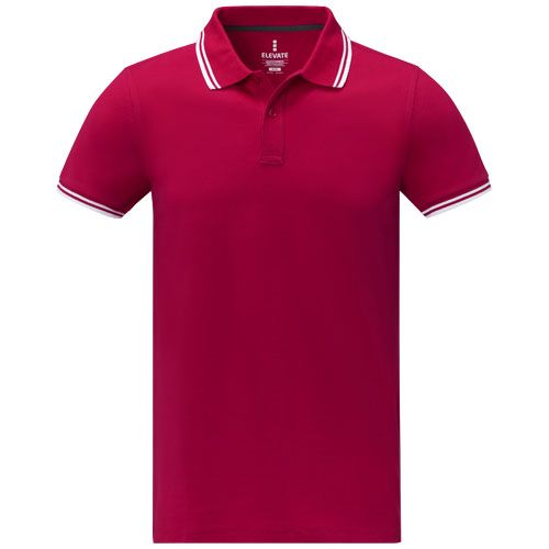 Polo de manga corta con ribete para hombre 