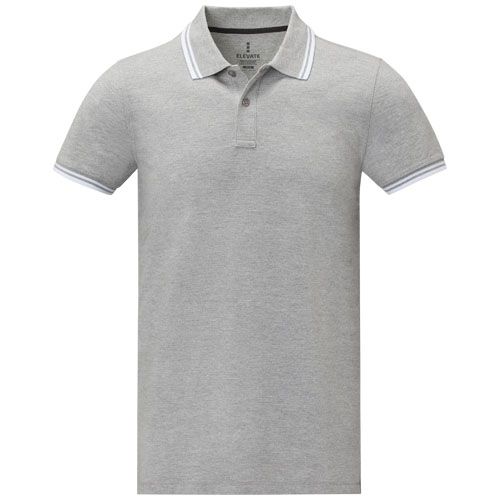 Polo de manga corta con ribete para hombre 