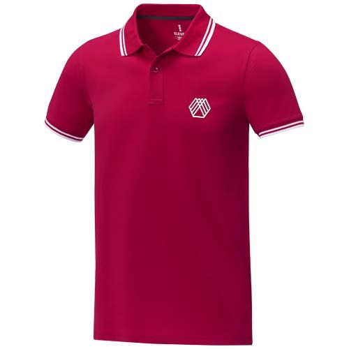 Polo de manga corta con ribete para hombre 