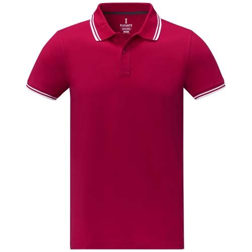 Polo de manga corta con ribete para hombre 
